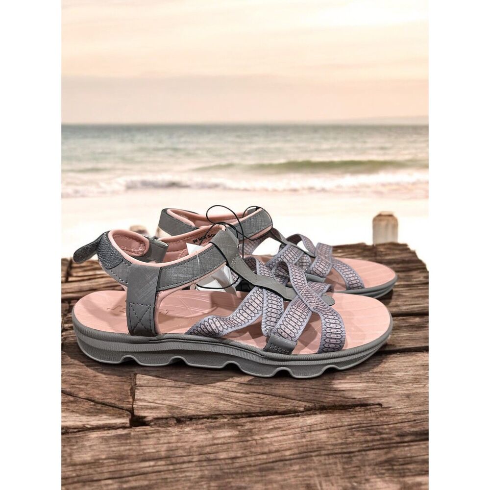 Jsport Women's Kaia Strap Sandal Charcoal Rose Size 8 - Picture 5 of 6